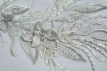 Load image into Gallery viewer, Sloan Mesh Beaded Flower applique Slim  Mermaid Midi Dress