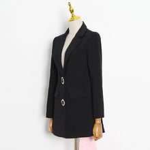 Load image into Gallery viewer, Notched Long Sleeves Slim Fit Coats Female 2022 Spring Fashion