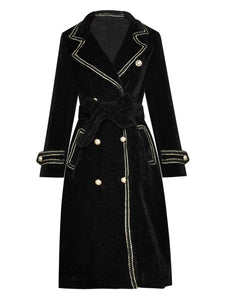 Double breasted lace-up Overcoat