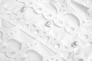 Louise  Lantern sleeve Hollow out Belted Elegant White Short Dress Vestidos
