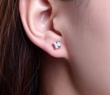 Load image into Gallery viewer, Bijou Small Crystal Ball Earrings Stud Double Sided Cubic Zirconian Earrings